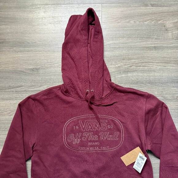 *NEW Vans Men's Off The Wall Workshop Sign Hoodie - Maroon - Picture 2 of 7